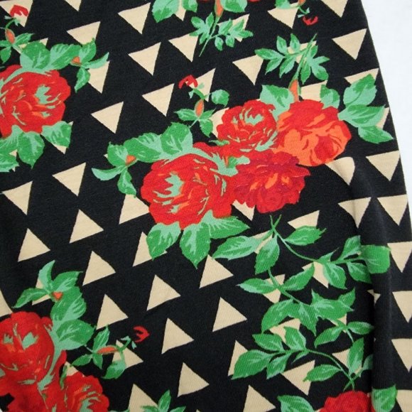 New tags LuLaRoe Randy XXL 2XL Longer sleeves Gray solid front w Black red green - Picture 12 of 12